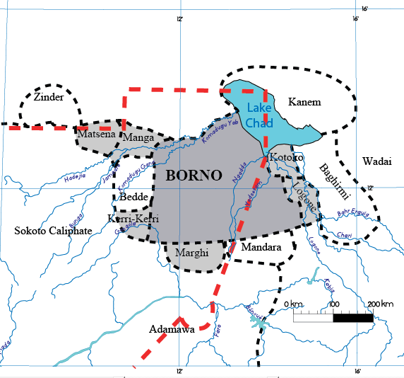 map Borno 1898