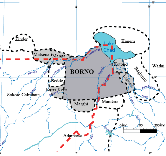 map Borno 1904