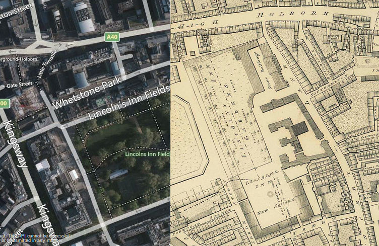 map horwood london 1790